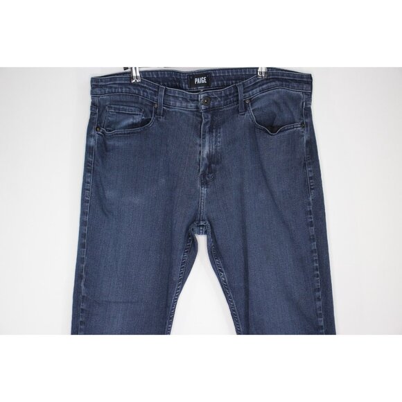 Paige Mens 38 x 30 Federal Inkwell Stretch Jeans M1097 - Picture 2 of 8